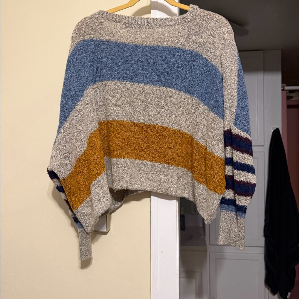 HYFVE Blue and Gold Striped Sweater